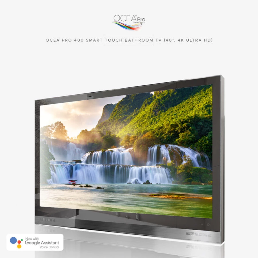 Experience luxury with the 40-inch 4K Ultra HD Smart Touch Bathroom TV from Wellington Ocea Pro 400.