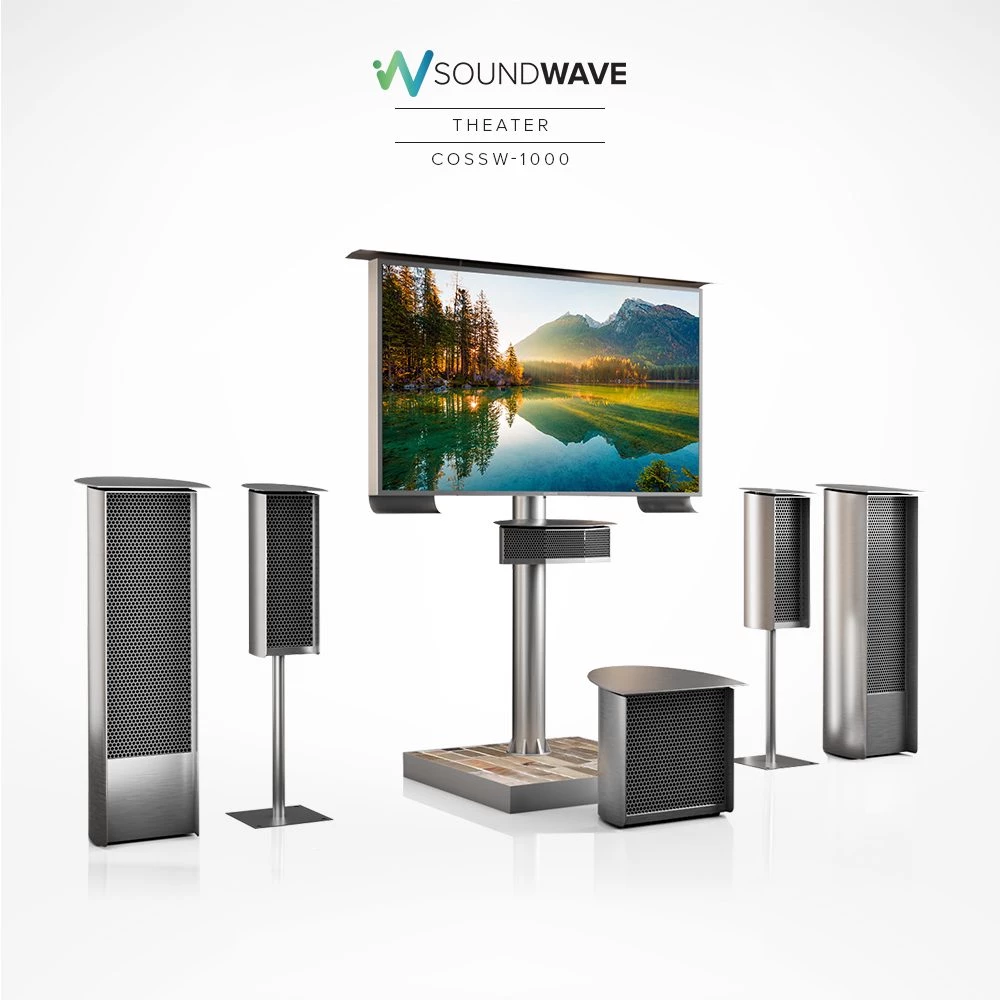 Set of premium rustproof Cosmos SoundWave Theater speakers for Outdoor TV in Wellington.