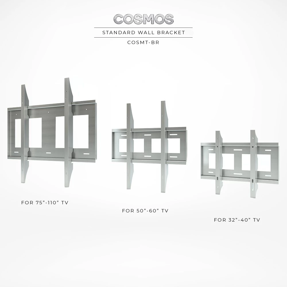 Set of three rust-resistant stainless steel Wall Mount Brackets for Cosmos Outdoor TV in Hobart.