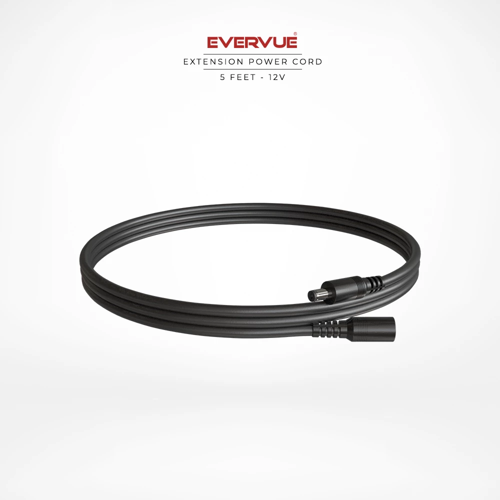 Evervue 5-foot power cord designed for 12 volts, providing dependable connectivity in Queensland.